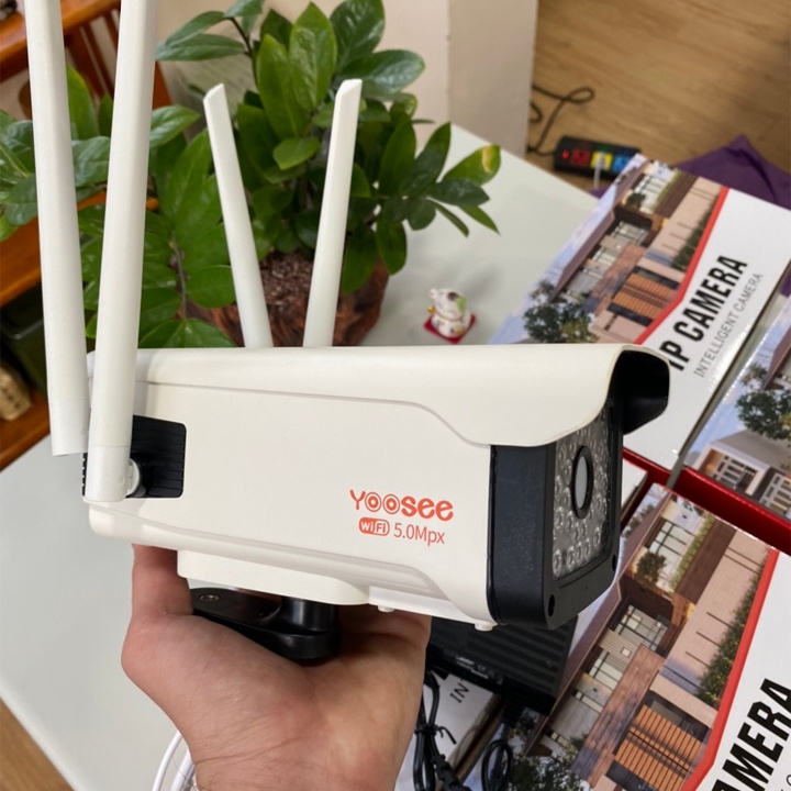 Camera yoosee ngoài trời 4 râu,xoay 360°đàm thoại 2 chiều ban đêm có màu | BH 12 Tháng