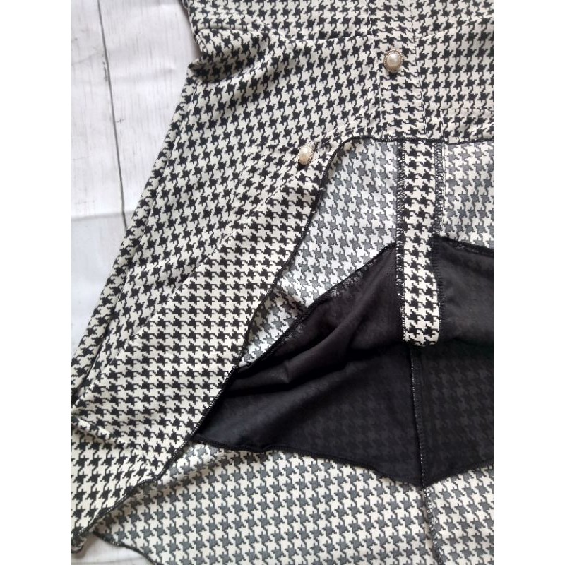 Đầm kẻ ô nút ngọc❤hàng y clip❤Size M/L/XL/XXL | BigBuy360 - bigbuy360.vn