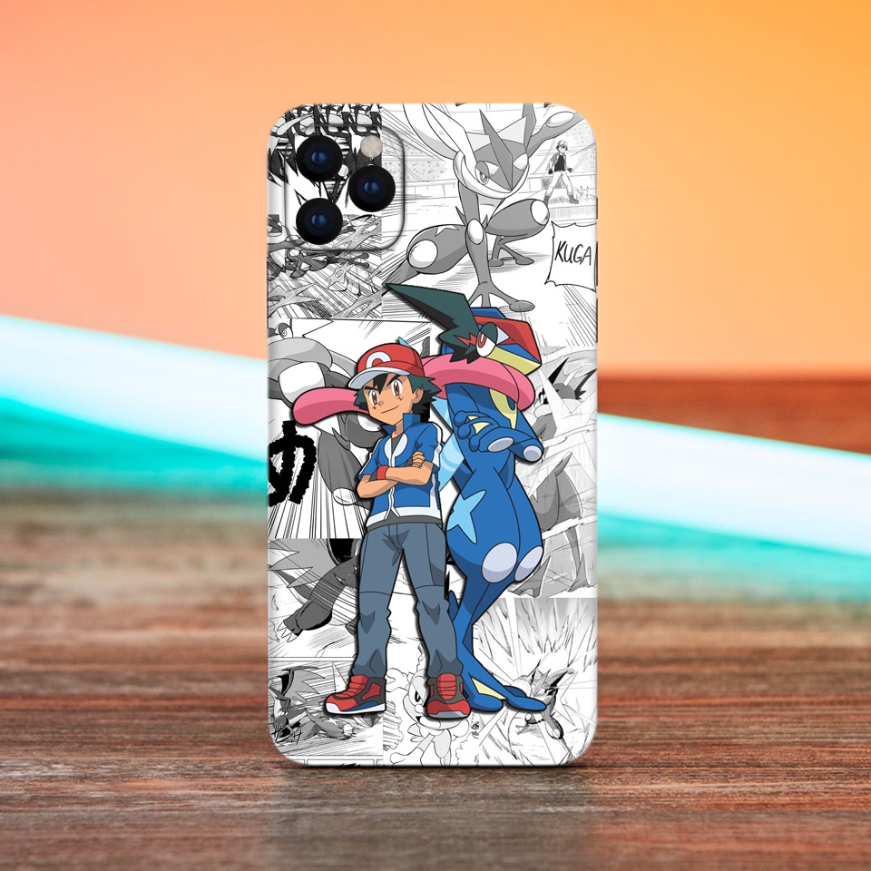Miếng Dán Skin Điện Thoại In Hình Pokemon Dán Lưng Greninja Cho Iphone 7/ 8/ X/ XS/ 11/ 11 Pro Max Và Dòng Máy Android