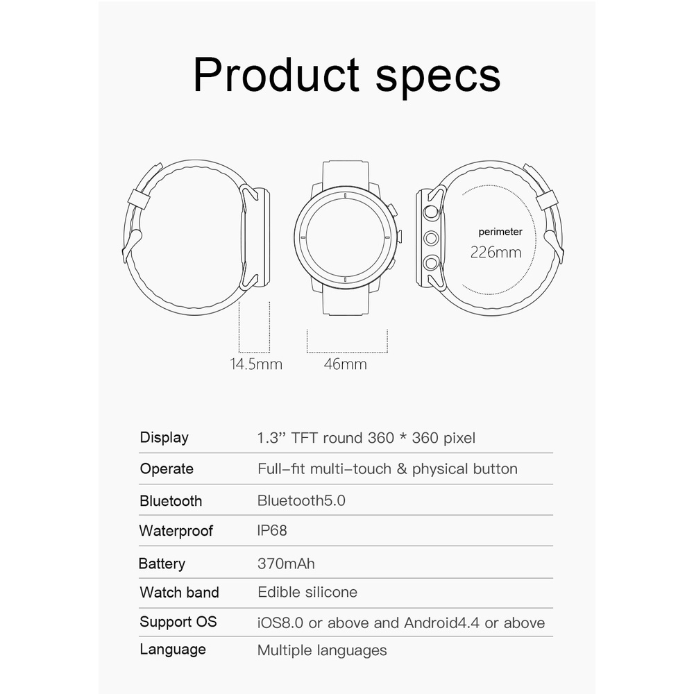 Đồng hồ thông minh CURREN 6001 B kết nối bluetooth chất lượng cao tiện dụng