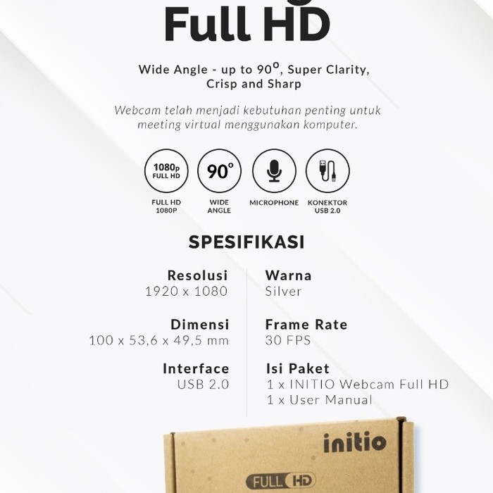 Webcam Góc Rộng Full Hd 1080p | BigBuy360 - bigbuy360.vn