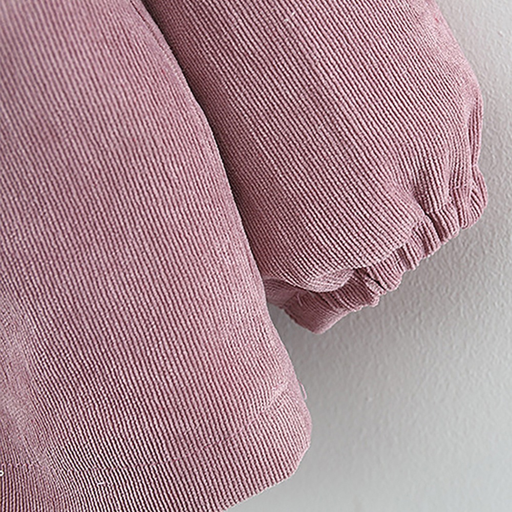 BEAR LEADER Đầm Tay Dài Màu Trơn Đính Nơ To Thời Trang Mùa Thu Xinh Xắn Cho Bé Gái 0-24 Tháng Tuổi