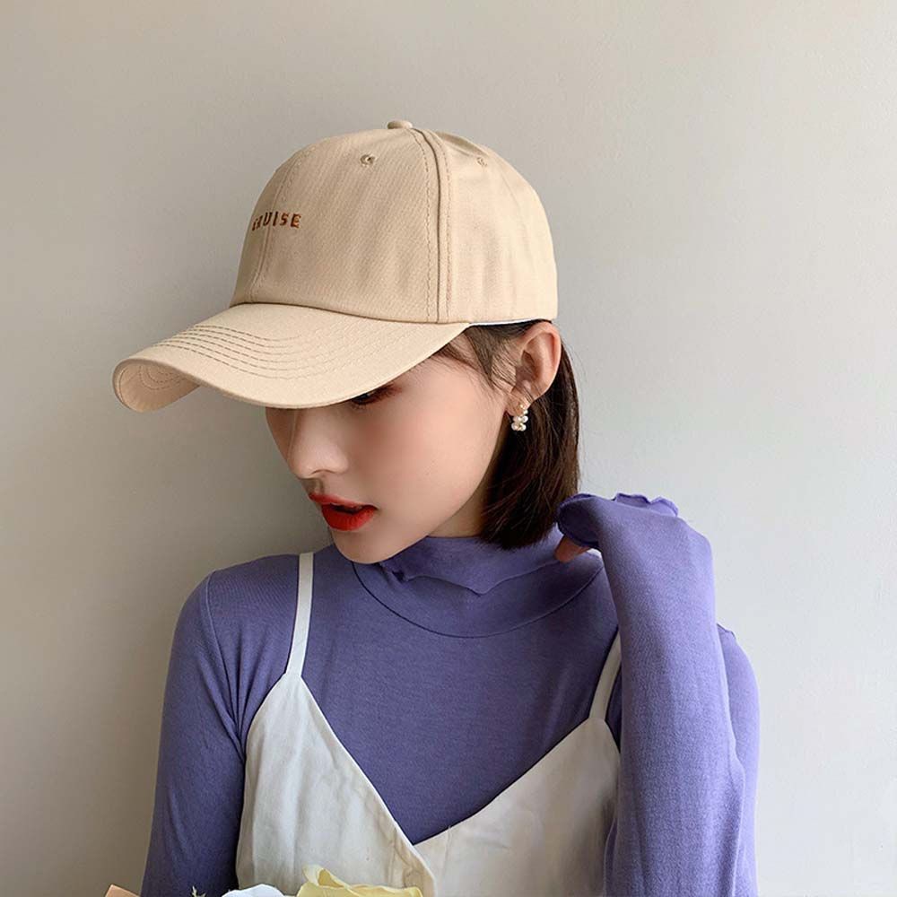 Mũ thêu chữ kiểu dáng đơn giản phong cách hip hop thời trang Hàn Quốc