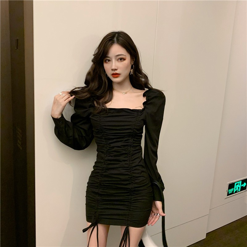 Đầm nữ dáng ôm tay dài mini Emilyshop