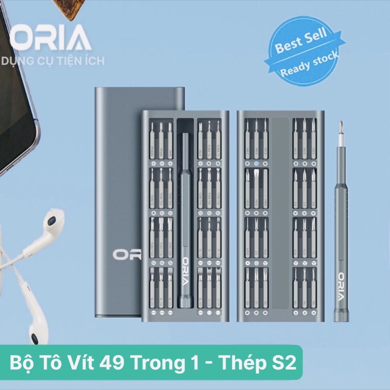 Bộ tô vít sửa chữa 49 chi tiết ORIA - Chính Hãng