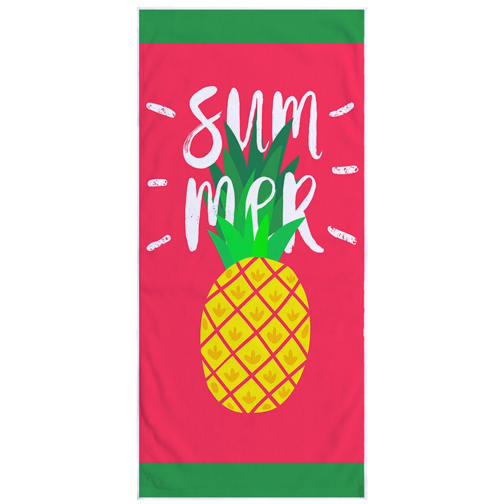 Khăn Tắm Đi Biển Sợi Nhỏ Hình Chữ Nhật In Họa Tiết Trái Cây Phong Cách Mới