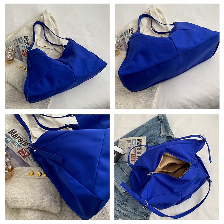 Túi Tote Đeo Chéo Vai Sức Chứa Lớn Bằng Vải Nylon Màu Xanh Dương Thời Trang Mới Dành Cho Bạn Nữ