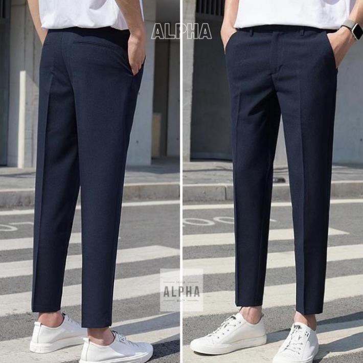 Quần tây âu (2 Màu ĐEN  XANH) Nam Nữ Unisex [Thời trang nam]