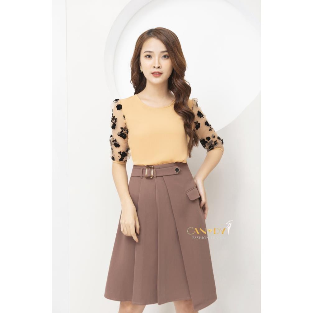 Chân Váy VNXK Cao Cấp - Chân Váy Thiết Kế  Xếp Ly Phối Đai Chữ A Sieu Sang Cho Nàng Công Sở - TINI Shop | BigBuy360 - bigbuy360.vn