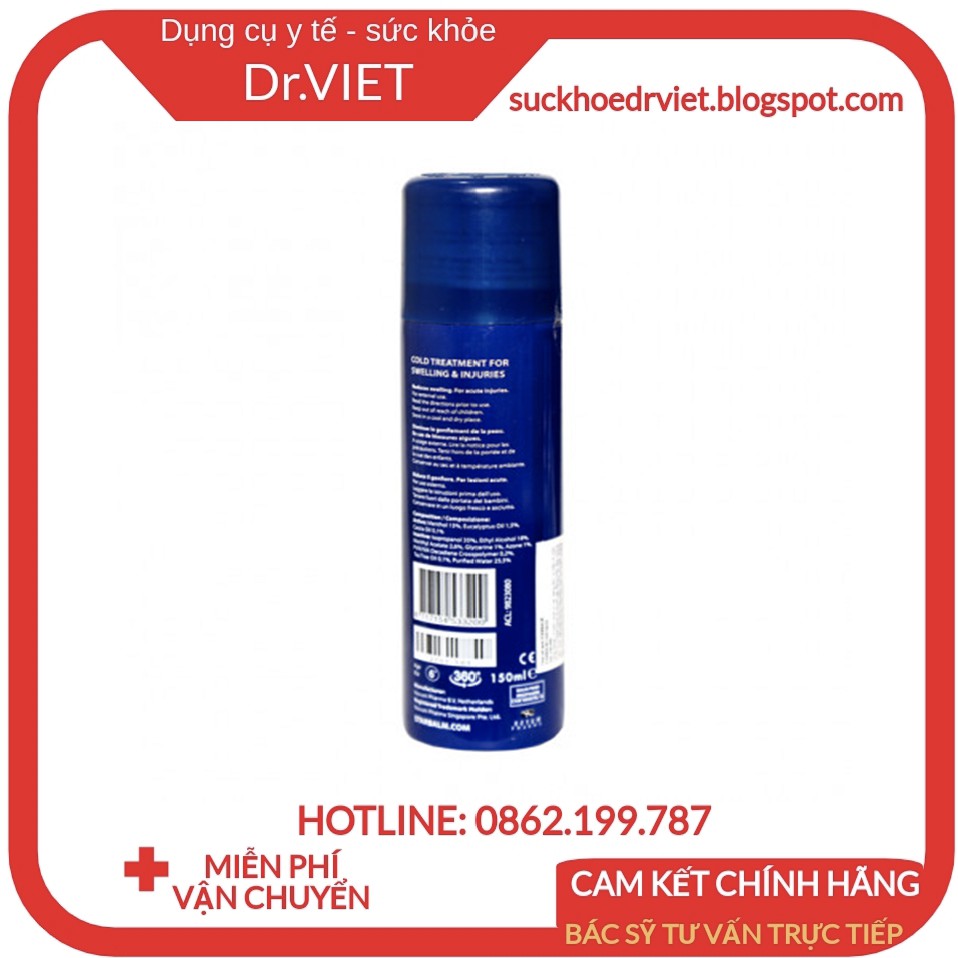 Chai xịt lạnh giảm đau tức thời STARBALM 150ML Hà Lan-STARBALM COLD SPRAY- Hỗ trợ các dạng đau cơ bắp và chấn thương cơ