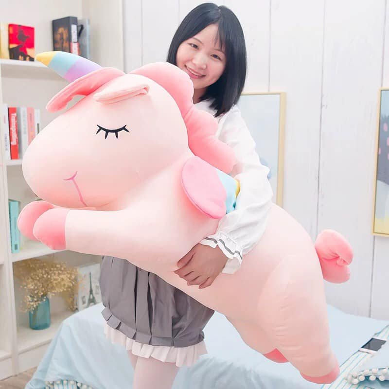 Gấu Bông Ngựa Pony Hồng Minamo to khổng lồ, siêu mềm mịn, cute, cực dễ thương cho bé - GB04