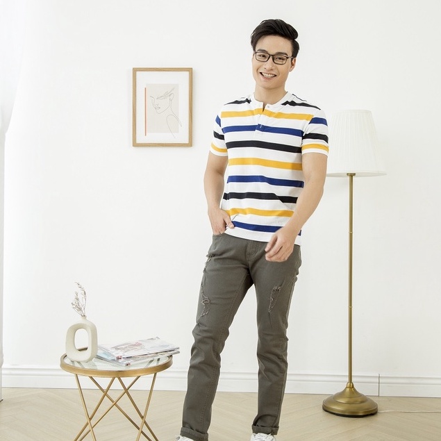 Áo Polo Nam Genviet Kẻ Cộc Tay D5324T1850