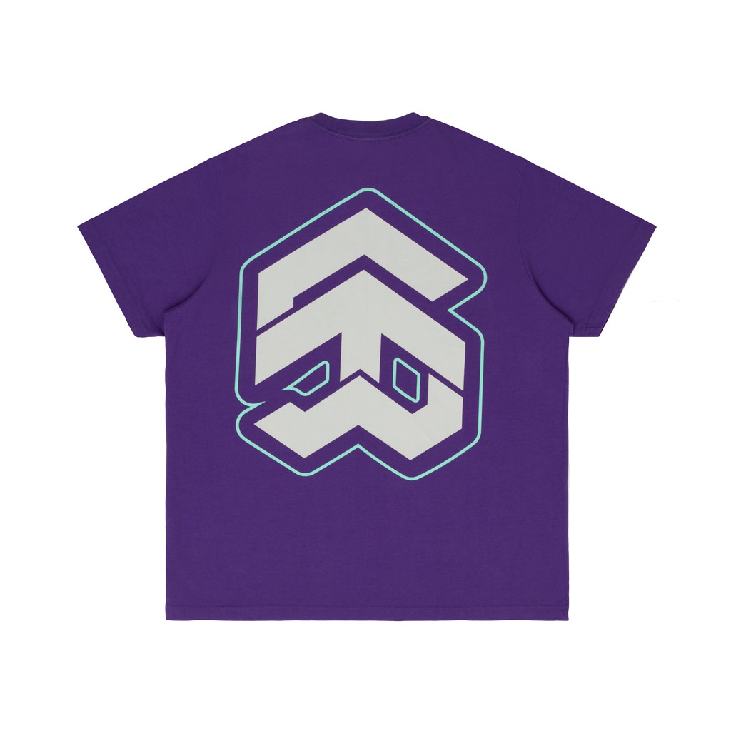5THEWAY® /oval/ SQUARE TEE™ in PURPLE aka Áo Thun Tím Tay Ngắn