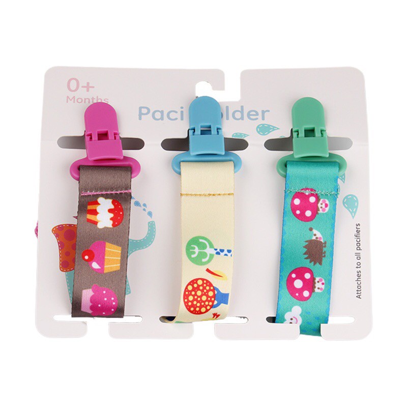 Set 3 dây đeo ti giả, ngậm nướu hoạ tiết xinh cho bé