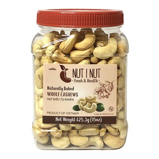 Hạt điều 🍑 nut i nut 🍑 hạt điều sấy tự nhiên nguyên hạt hũ 425.3 gram hàng sấy cao cấp không phải hạt điều rang muối