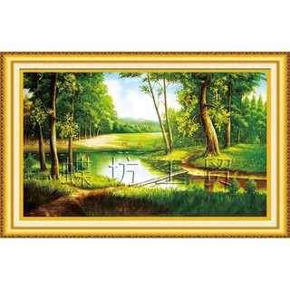 Tranh Thêu Chữ Thập Cảnh Đẹp Trong Rừng 222256 (KHÁCH TỰ THÊU) KT: 94X59CM