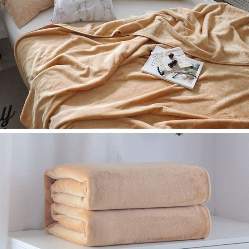 Chăn Blanket Lông Thỏ Siêu Mềm Mịn, Chăn Đông Ấm, Hàng Xuất Khẩu Loại 1, Chăn Rộng, Không Rụng Lông