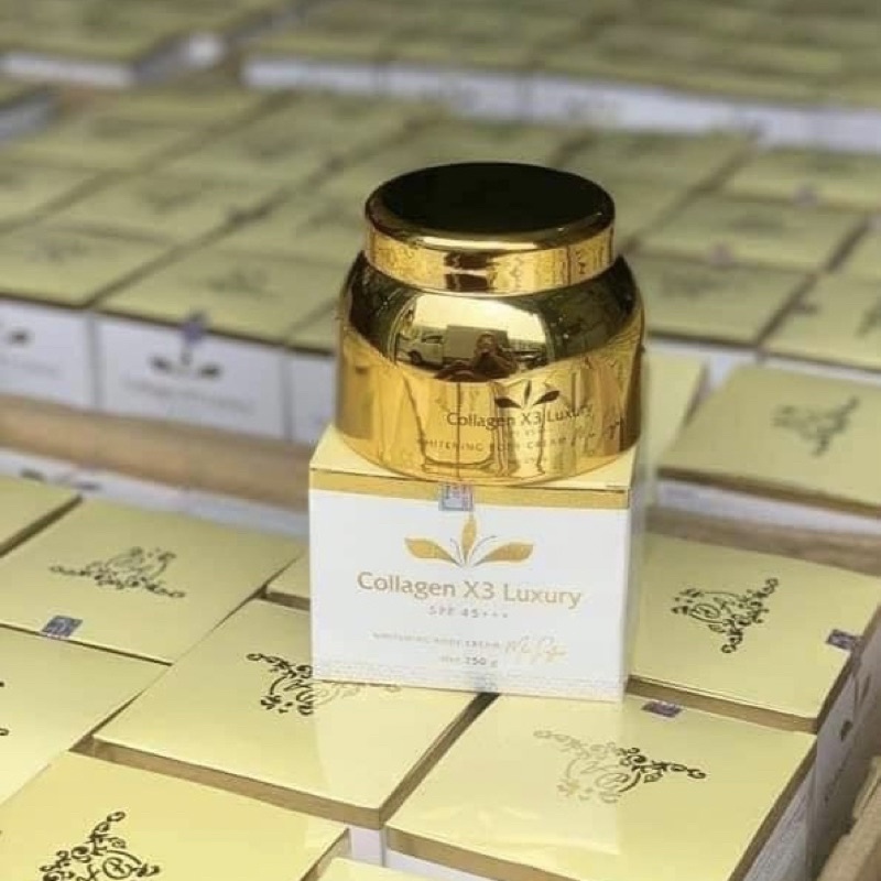 Kem Body Collagen X3 Luxury Giúp Da Trắng Sáng Bật Tone Mịn Màng 250gr