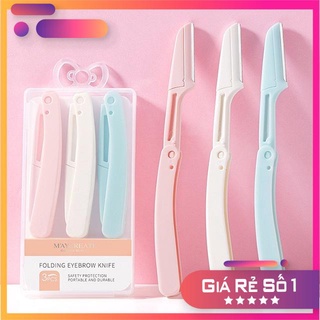 Set Bộ 3 Cây Dao Cạo Lông MayCreate Folding Eyebrow Knife