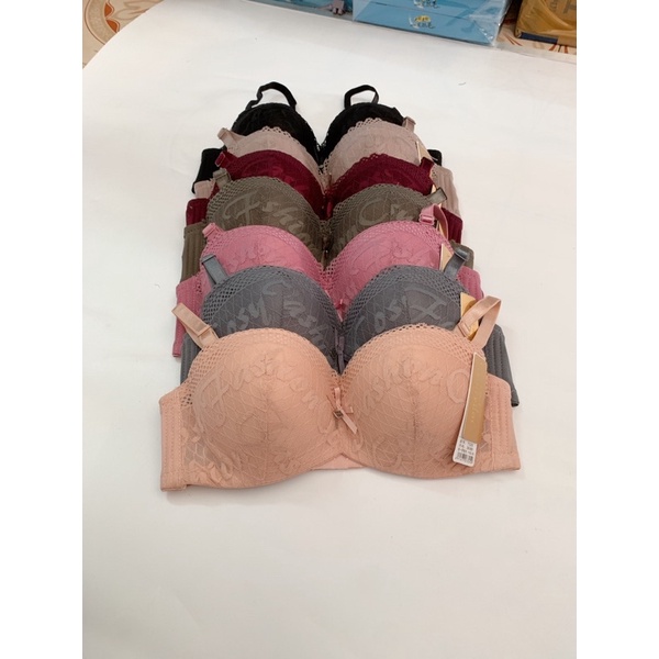 Áo lót quả ngang ren chữ mềm mại, mút đệm 1cm, có gọng nâng ngực chống xệ. Áo ngực quả ngang 7325. | BigBuy360 - bigbuy360.vn