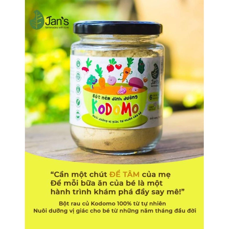 [GIÁ SỐC] HẠT NÊM KODOMO RAU CỦ JAN’S 90g ( Date 07/02/2022 )