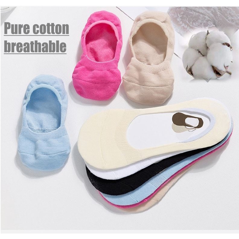 Vớ cotton Nguyên Chất Thoáng Khí Ba Lớp silicone Chống Trượt