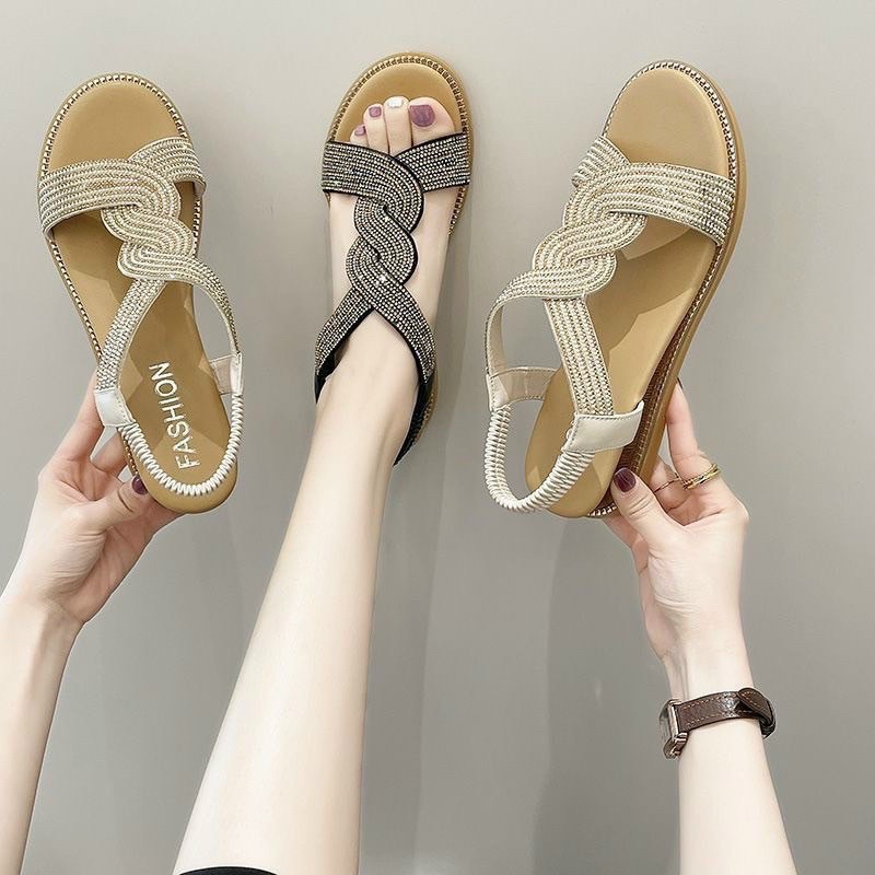GIÀY SANDAL XUỒNG QUAI DÂY ĐÁ ĐẸP XUẤT SẮC