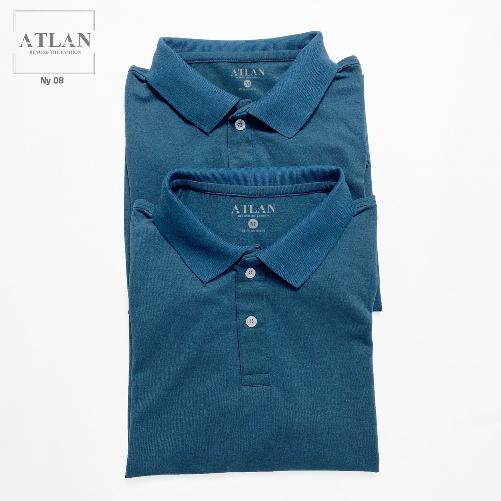 Thời Trang Nam 💖 𝘍𝘳𝘦𝘦𝘴𝘩𝘪𝘱 💖 Áo Polo Nam Cotton Xanh Coban Đốm Đen - NY8