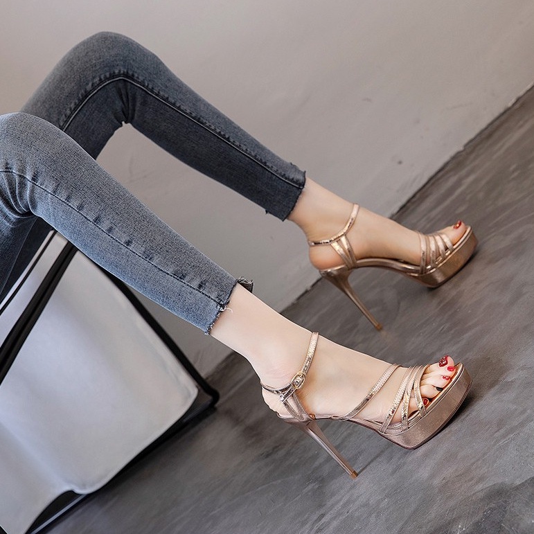 Giày cao gót, sandal 12P đế đôn đúp cao cấp BBS33 VIETLAVANI