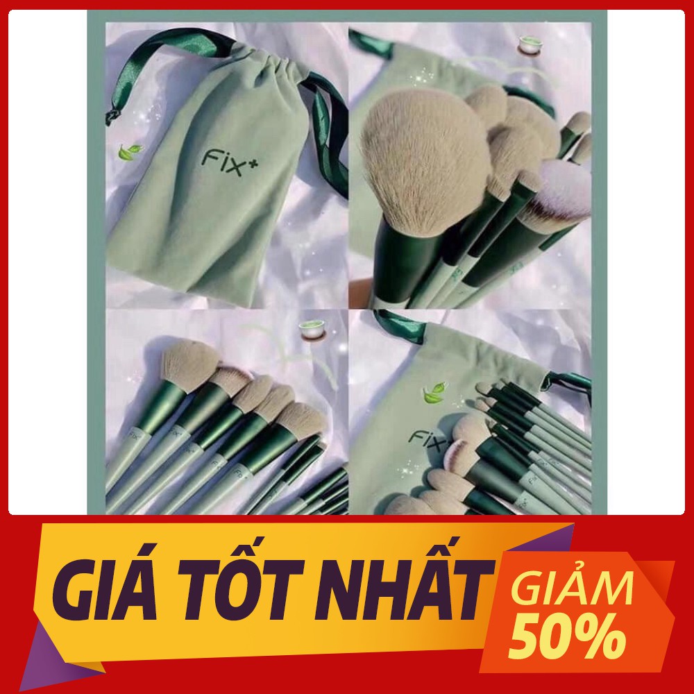 [Sale toàn shop] Bộ cọ trang điểm xanh 13 chi tiết