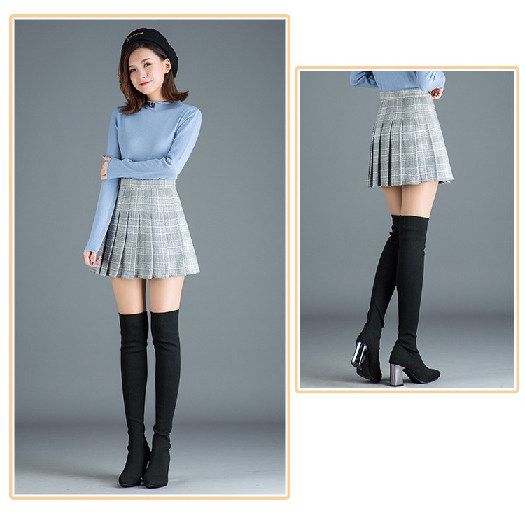 CHÂN VÁY TENNIS ULZZANG DẠ KẺ CHO MÙA ĐÔNG ẤM ÁP (CÓ SIZE TO) | BigBuy360 - bigbuy360.vn