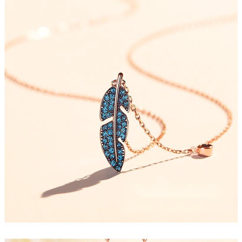 DÂY CHUYỀN BẠC Ý 925 PHA LÊ SWAROVSKI - LEAVES
