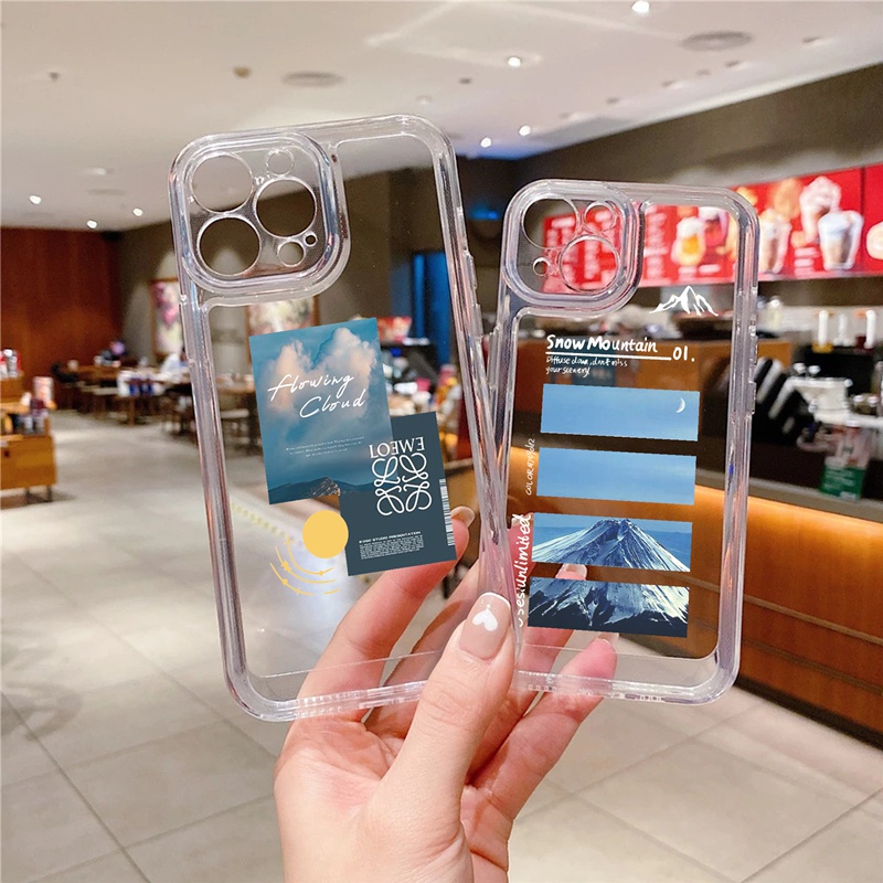 Ốp lưng iphone Ốp Điện Thoại Silicon Dày Mềm Viền Tròn Chống Sốc Cho iPhone 13 12 11 Pro Max X XR XS Max