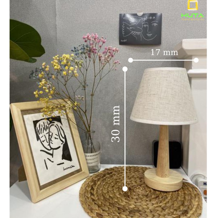 COMBO 2 Đèn Ngủ Gỗ Để Bàn Dimmer Tăng Giảm Sáng, Bóng Led Decor, Vintage Hàn Quốc, Mã G2 - Shop HUTA Light For Life
