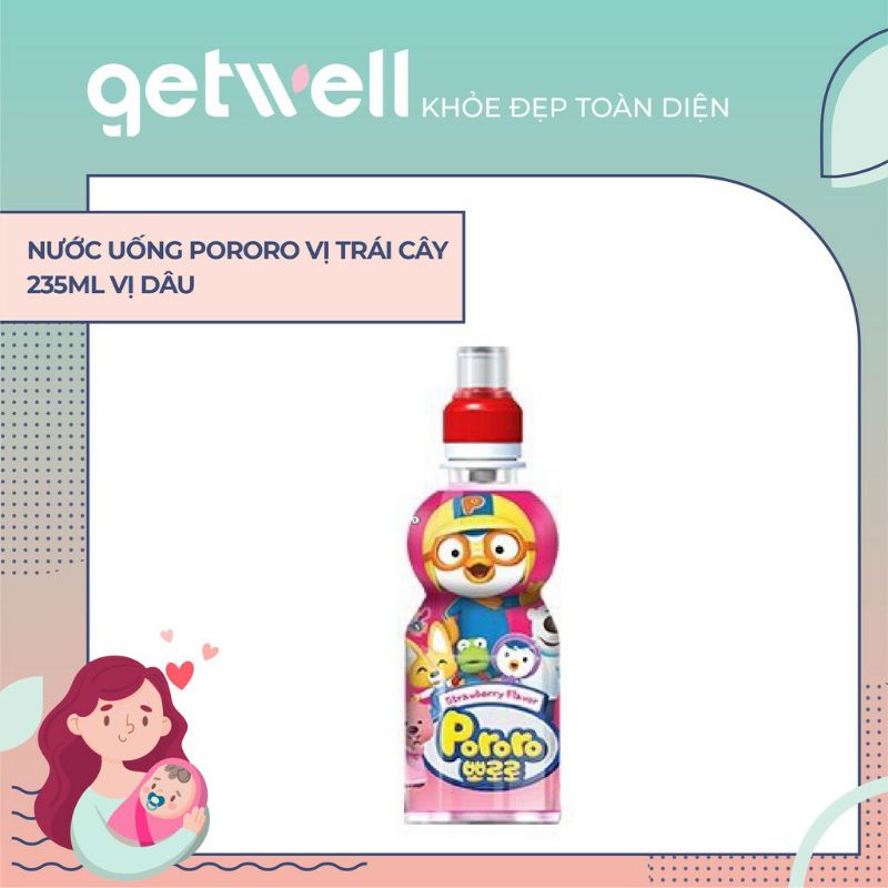 1 thùng ( 24 chai)NuỚC UỐNG PORORO VỊ TRÁI CÂY - 235ML( hàng xuất khẩu)