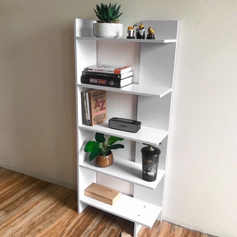 Kệ Góc Tường nhỏ xinh, 5 tầng tiện dùng, để được nhiều vật dụng, rẻ bền đẹp chất gỗ MDF dày 12mm dễ lắp ráp