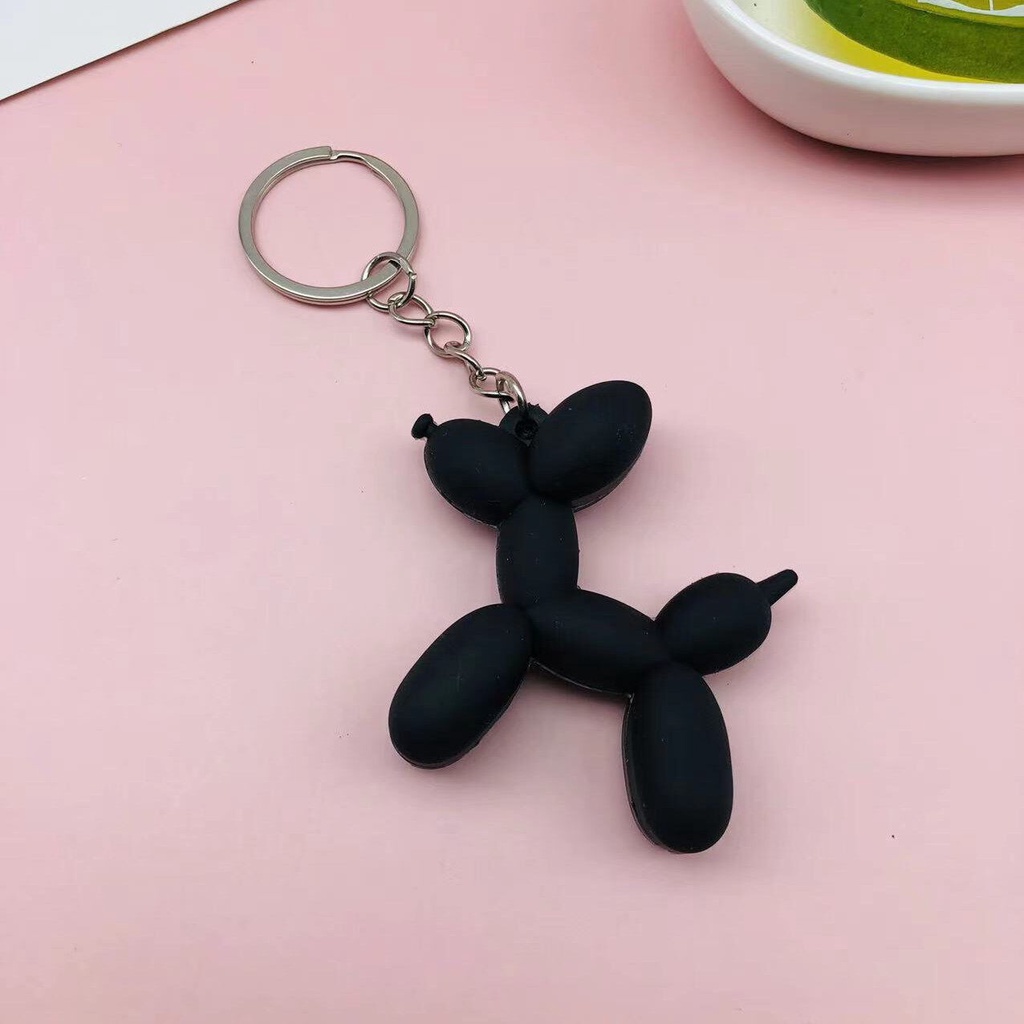 Móc Khóa Hình Chú Chó Và Bong Bóng Dễ Thương