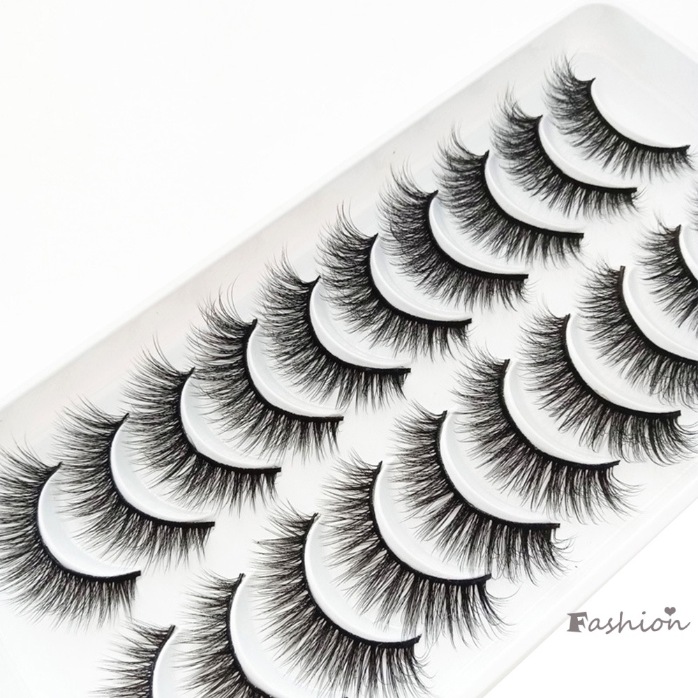 Set 10 Cặp Lông Mi Giả 3D Mềm Mại Tự Dính Dành Cho Nữ