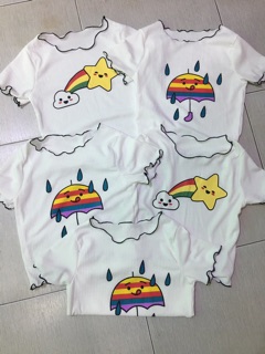 Áo croptop cuốn biên chất thun gân