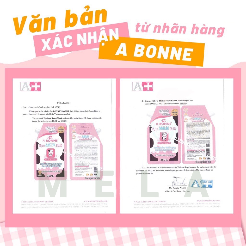 ✅[NHẬP KHẨU] Muối Tắm Sữa Bò Tẩy Tế Bào Chết Toàn Thân A Bonne Spa Milk Salt 350g