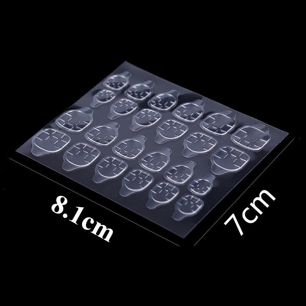 Set 5 Tờ 120 Miếng Dán Móng Tay Giả Hai Mặt Trong Suốt Linh Hoạt