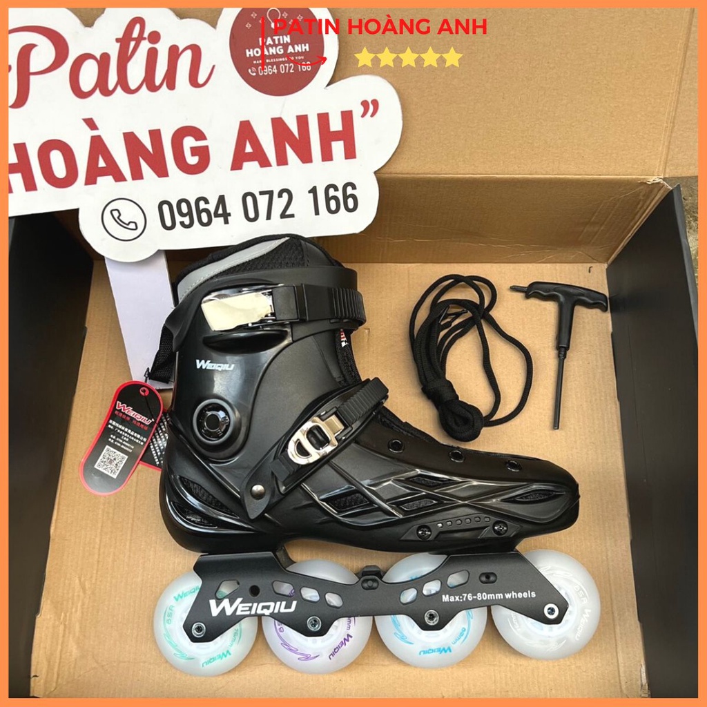 Giày trượt patin người lớn, trẻ em size lớn, giầy patin tất cả các bánh sáng đèn, bánh cao su đặc, M1 QS