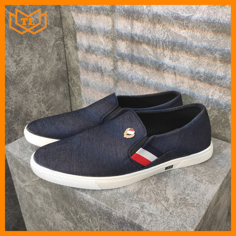 Giày lười vải nam đế cao su TL279 Shop Thành Long chuyên giày vải nam