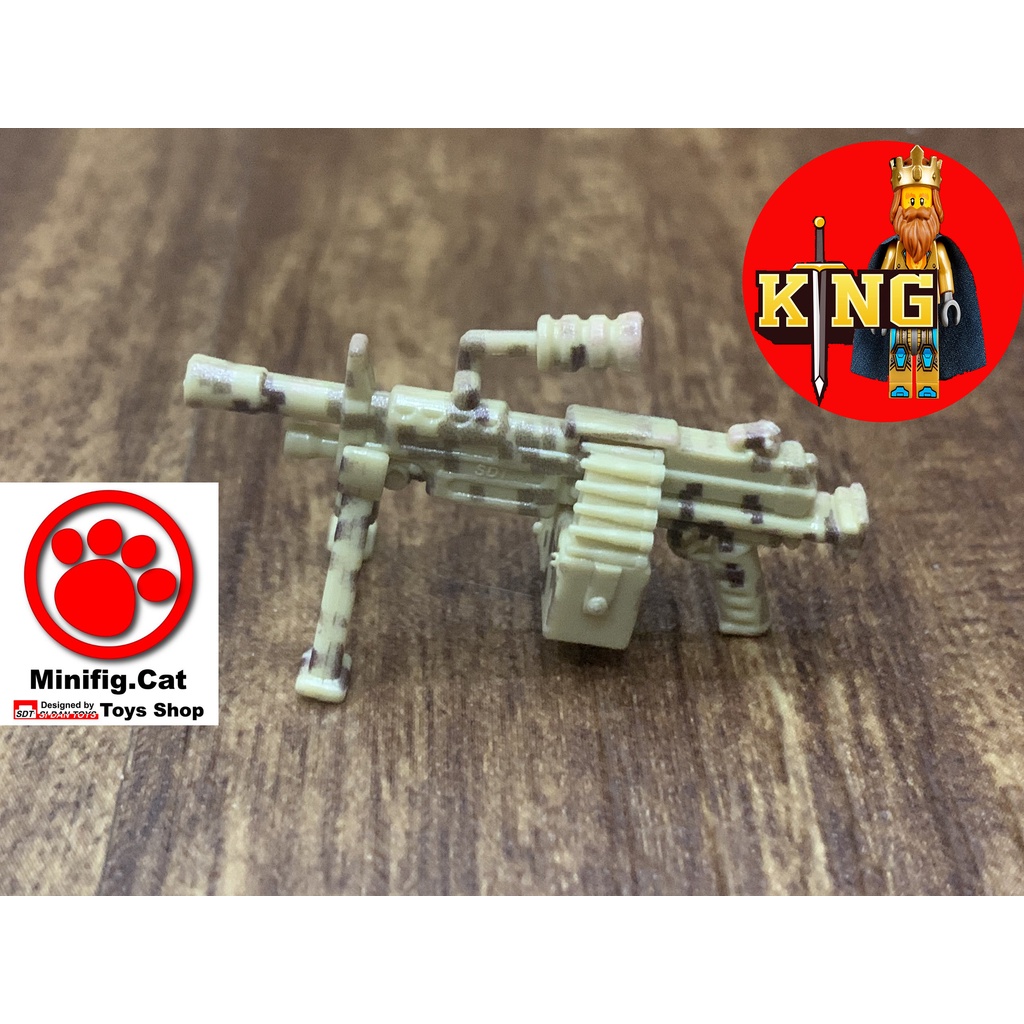 Minifig.Cat Desert digital camouflage -M249 Phụ kiện LEGO