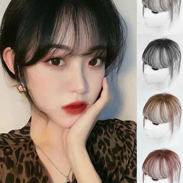 Tóc giả mái thưa màu nâu