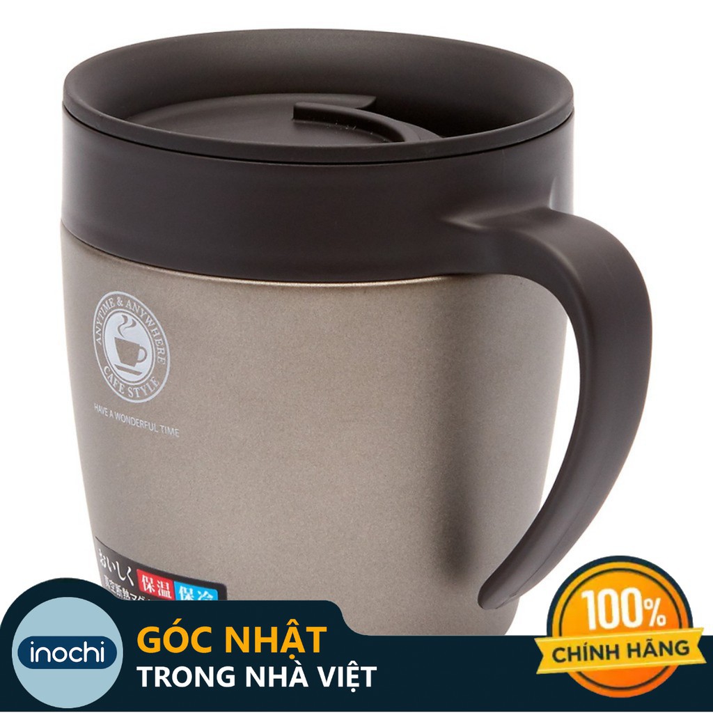 Cốc Uống Cafe Giữ Nhiệt Asvel Nhật Bản Bằng Thép Không Gỉ Cách Nhiệt và Giữ Nhiệt Với Nắp Đậy Cao Cấp