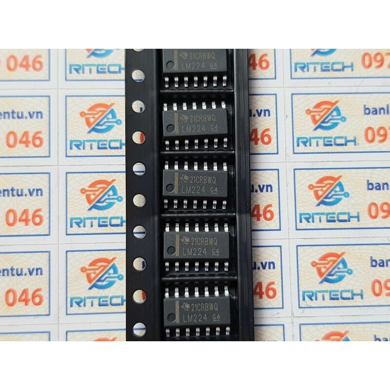 [Combo 10 con] LM224D LM224DR LM224 IC khuếch đại thuật toán SOP-14