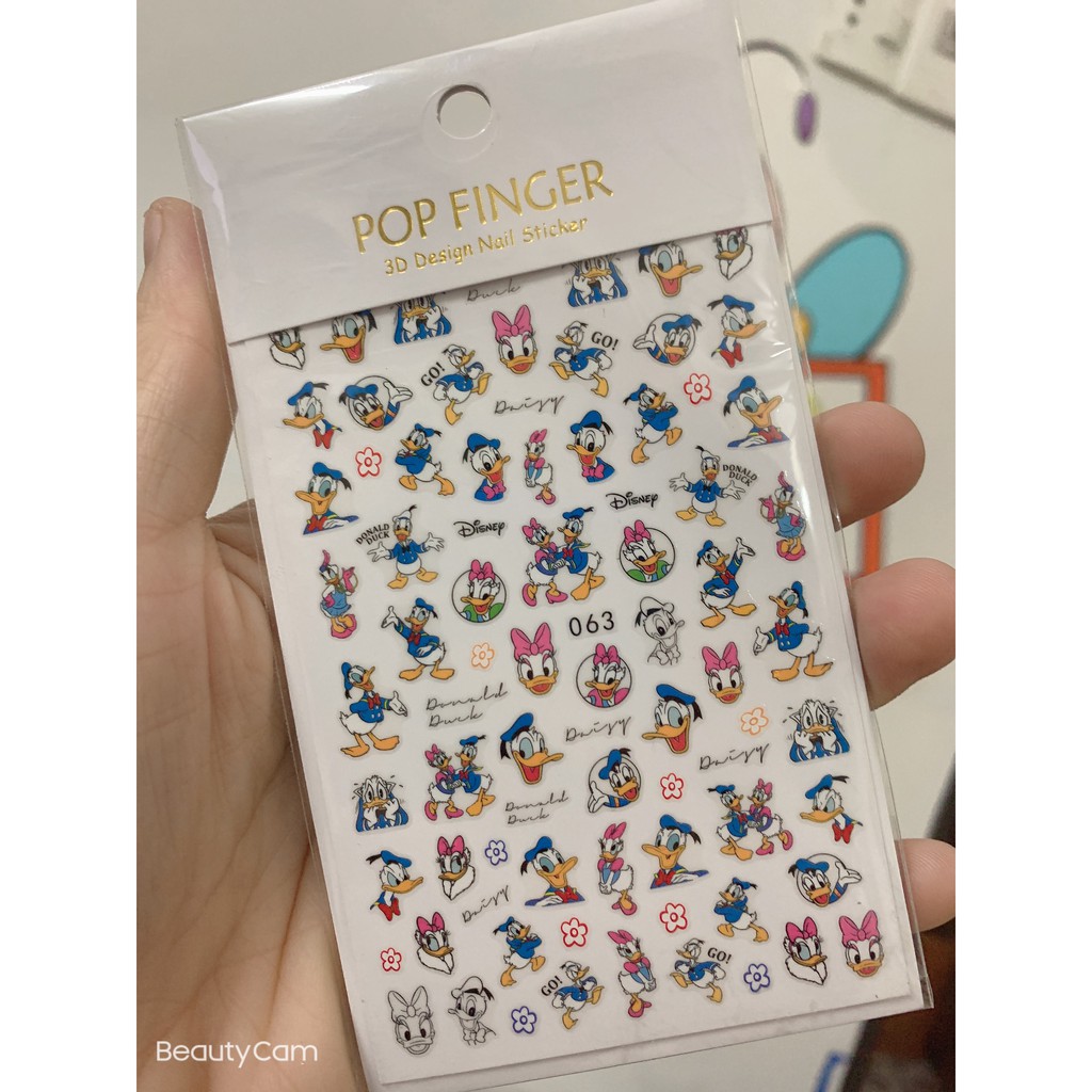 sticker hình vịt trang trí móng tay