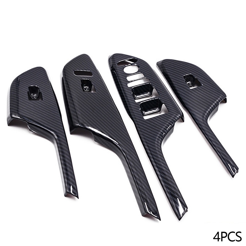 Set 4 miếng dán sợi carbon trang trí tay nắm cửa xe hơi Honda Civic 10th 2017-2020