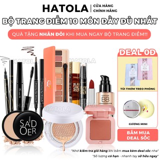Bộ trang điểm đầy đủ 10 món cơ bản từ a-z set trang điểm cá nhân HATOLA